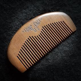 img 1 attached to 🏻 Groom Your Long Face: Pocket-Sized Gentleman Beard and Mustache Wood Comb for Balms, Oils, and Anti-Static Care