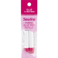 sewline water-soluble fabric (2 pack) & blue glue pen refill: convenient kit for textile crafting logo