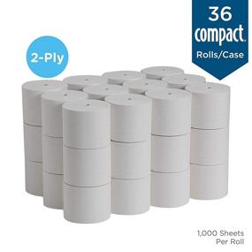 img 3 attached to 🧻 GP PRO Compact Coreless Recycled Toilet Paper: 2-Ply, 1,000 Sheets/Roll (36 Rolls/Case)