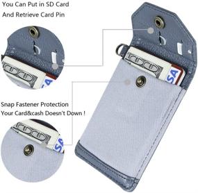 img 3 attached to 📱 FRIFUN Stick on Phone Wallet, Ultra-Slim Self Adhesive Card Holder Credit Card Wallet for Smartphones RFID Sleeve with Extra Tall Pocket, Gray Plus - Complete Coverage for Credit Cards & Cash