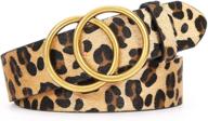 🐆 werforu women's double leopard leather accessories logo