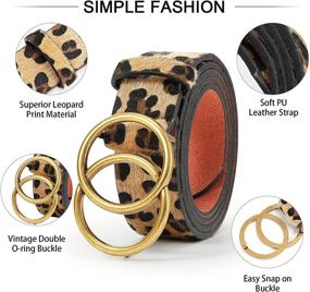 img 1 attached to 🐆 WERFORU Women's Double Leopard Leather Accessories