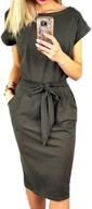 👗 prettygarden women's casual bodycon dress with pockets - stylish women's clothing logo