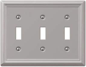 img 4 attached to 🔲 AMERTAC WESTEK 149TTTBN 3TGL BN Wall Plate: Organize and Enhance Your Wall Switches with this 3 Toggle Wall Plate