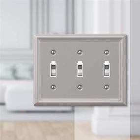 img 2 attached to 🔲 AMERTAC WESTEK 149TTTBN 3TGL BN Wall Plate: Organize and Enhance Your Wall Switches with this 3 Toggle Wall Plate