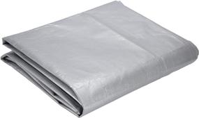 img 3 attached to 🌟 Premium Quality 16 Mil Super Heavy Duty Poly Tarp Cover - Waterproof, 100% UV Resistant, Rot/Rip/Tear Proof Tarpaulin - Cut Size: 6 x 8', Finished Size: 56 x 76, Black & Silver