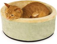 cozy up your cat with the k&amp;h pet products thermo-kitty heated cat bed logo