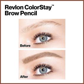 img 2 attached to 🖋️ Карандаш для бровей Revlon ColorStay: водостойкий и долговременный - достигайте идеальных бровей с помощью наклонного аппликатора и щеточки-спули в мягком бежевом оттенке (210).