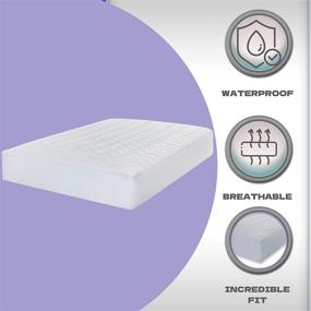 img 1 attached to Waterguard Cot Mattress Pad: Premium Waterproof Cotton Top, Ultra Soft & Breathable Cover (33x75 Camping Cot Size)