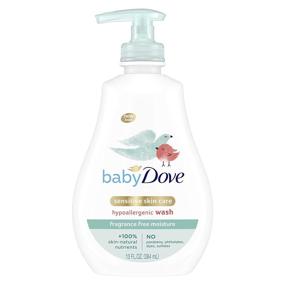 img 4 attached to 👶 Baby Dove Sensitive Skin Care Baby Wash - Fragrance Free, Hypoallergenic, Moisturizing, Removes Bacteria - 13 oz