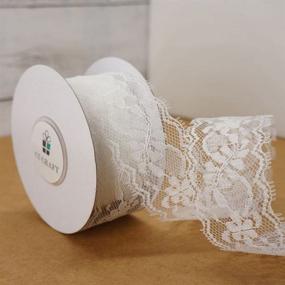 img 3 attached to 🎀 CT CRAFT LLC White Lace Trim Ribbon - Ideal for Sewing, Trimmings, Home Decor, Gift Wrapping, DIY Crafts, Baby Showers - 1.5 Inch (35mm) X 10 Yards, White