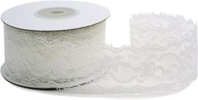 img 4 attached to 🎀 CT CRAFT LLC White Lace Trim Ribbon - Ideal for Sewing, Trimmings, Home Decor, Gift Wrapping, DIY Crafts, Baby Showers - 1.5 Inch (35mm) X 10 Yards, White