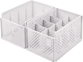 img 3 attached to 📦 Stackable Wardrobe Storage Box Set - Pack of 2