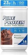 🍫 pure protein rich chocolate natural whey protein powder - gluten free, keto friendly, 1.6lbs logo