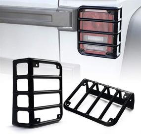 img 4 attached to 🚙 Xprite Matte Black Light Guard Rear Tail Light Covers Cage for 2007-2018 Jeep Wrangler JK Unlimited - Pair: Ultimate Protection and Style Enhancement
