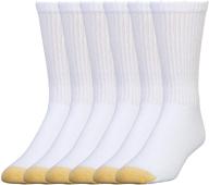 top-notch comfort: gold toe men's 656s cotton crew athletic socks, multipairs logo