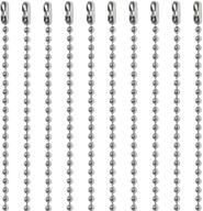 🔒 premium quality set: 10 count of 30 inch nickel plated steel number 3 ball chain necklaces logo