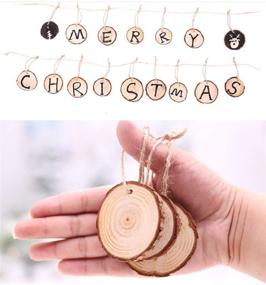 img 3 attached to 🎄 30 Pcs Unfinished Predrilled Wood Slices: DIY Christmas Ornaments & Crafts