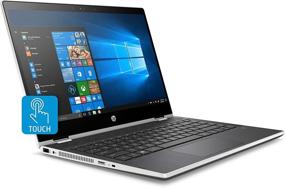 img 2 attached to 💻 HP Pavilion x360 2-in-1 14" Laptop: Intel Core i3, 8GB RAM, 128GB SSD, Ash Silver Keyboard Frame – Natural Silver Beauty with Versatile Performance