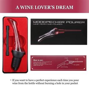 img 2 attached to 🍷 PROCK Wine Aerator Pourer 2021 - Premium Aerating Pourer and Decanter Spout for Travel - Slow Air Aerators Ideal for Wine Aerating