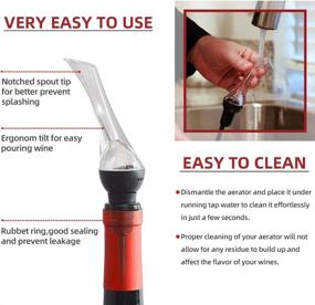 img 3 attached to 🍷 PROCK Wine Aerator Pourer 2021 - Premium Aerating Pourer and Decanter Spout for Travel - Slow Air Aerators Ideal for Wine Aerating