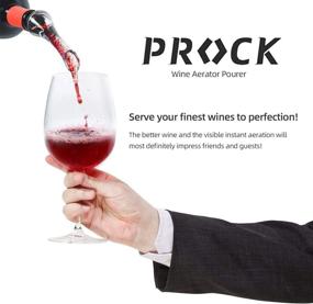 img 1 attached to 🍷 PROCK Wine Aerator Pourer 2021 - Premium Aerating Pourer and Decanter Spout for Travel - Slow Air Aerators Ideal for Wine Aerating