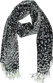 img 3 attached to 🐾 Animal Fringed Shoulder Pashmina - Women's Accessories in Scarves & Wraps