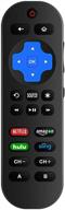 📱 universal remote control for roku player with 9 learning keys to control tv, soundbar, receiver, all-in-one (compatible with roku 1 2 3 4 premier+, express, ultra) - not for roku stick logo