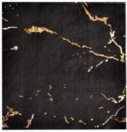 black marble cocktail paper napkins logo