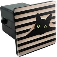 🐱 enhance your vehicle's style with graphics and more black cat in window hitch cover plug insert logo