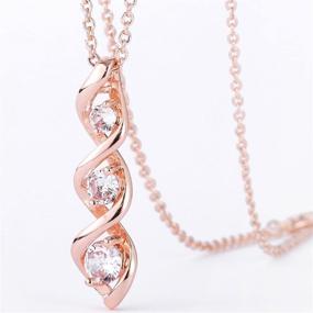 img 1 attached to 💎 Dainty Infinity Cubic Zirconia Necklace, Ascona Silver/Gold/Rose Gold Plated Pendant with Simulated Diamond Accents – Ideal Bridesmaid Jewelry Gift