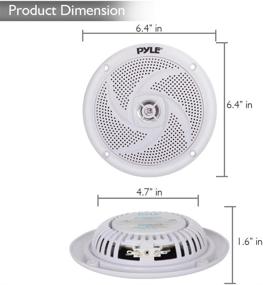 img 2 attached to Pyle PLMRS5W Marine Speakers: Waterproof 5.25 Inch Outdoor Audio System - 2 Way, 180 Watts Power, Slim Style - White (1 Pair)