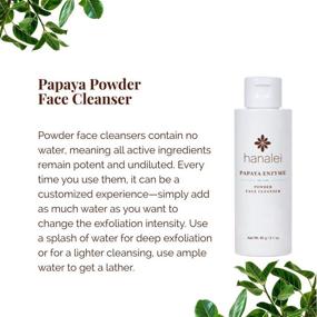 img 2 attached to 🍉 Hanalei's Cruelty-Free and Paraben-Free Papaya Powder Face Cleanser: Gentle Cleansing and Brightening Power for All Skin Types - Full Size (60g)