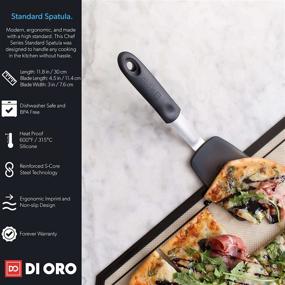 img 1 attached to 🍳 DI ORO Chef Series Standard Flexible Silicone Turner Spatula - Heat Resistant Rubber Kitchen Spatula up to 600F - Perfect for Cooking Eggs, Burgers, Omelets, and More - BPA Free and LFGB Certified