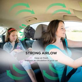 img 2 attached to 🚗 LEMOISTAR Car Fan: USB Powered Circulator for Car - 4 Speed, Multi-Directional Hook, 360° Rotatable Cooling Device for Rear Seat Babies, Pets & Passengers