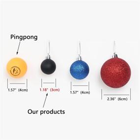 img 3 attached to 🎄 Shatterproof Christmas Ball Ornaments - Set of 24, Frosted Matte and Shiny Design for Xmas Tree Decor, Party Decoration (Black, 1.18" / 30mm)