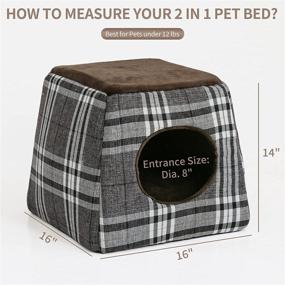 img 2 attached to 🐶 Accompany Comfy Durable Dog Bed: Soft Washable Pet Bed for Dogs of all Sizes, Cats too! Breathable & Anti-Slip - Stylish Plaid Collection