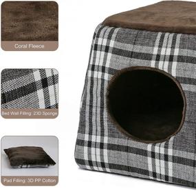 img 1 attached to 🐶 Accompany Comfy Durable Dog Bed: Soft Washable Pet Bed for Dogs of all Sizes, Cats too! Breathable & Anti-Slip - Stylish Plaid Collection