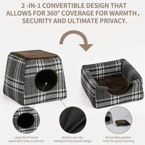 img 3 attached to 🐶 Accompany Comfy Durable Dog Bed: Soft Washable Pet Bed for Dogs of all Sizes, Cats too! Breathable & Anti-Slip - Stylish Plaid Collection