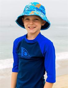 img 1 attached to Tuga Boys Reversible Bucket Hats: Optimal Sun Protection with UPF 50+ for Kids