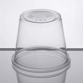 img 2 attached to 🥣 4U'LIFE Clear Plastic Souffle Cup with Lids - 5.5 oz - 50 Sets