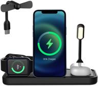 ⚡️ seripy 5-in-1 wireless charger with led, mini fan, and fast docking - for airpods, iphone, and apple watch logo