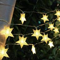 🌟 viewpick led star string lights: 50 warm white twinkling fairy lights for xmas, princess castle play tents, bedroom, and children room decoration - battery operated christmas lights логотип