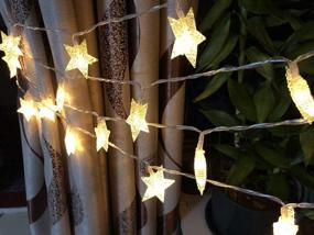 img 1 attached to 🌟 Viewpick LED Star String Lights: 50 Warm White Twinkling Fairy Lights for Xmas, Princess Castle Play Tents, Bedroom, and Children Room Decoration - Battery Operated Christmas Lights