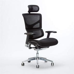 img 4 attached to X3 Management Chair Black A T R Furniture for Home Office Furniture