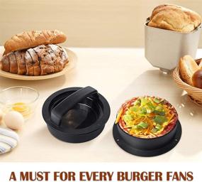 img 1 attached to 🍔 Jackcell 3-in-1 Non Stick Stuffed Burger Press Patty Maker, Includes 100 Wax Papers - Perfect Cookery Mold Tool for BBQ Grilling Hamburgers, Beef Patties, and Sliders