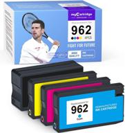 🖨️ mycartridge supcolor remanufactured ink cartridge replacement for hp 962xl, compatible with officejet 9010, 9015, 9018, 9029, 9028, 9027, 9026, 9025, 9020, 9012 printer ink (black, cyan, magenta, yellow, 4-pack) logo