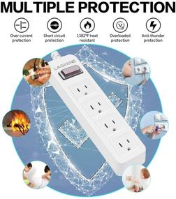 img 1 attached to Protector Weatherproof Extension Shockproof Protection Power Strips & Surge Protectors