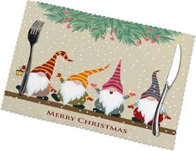 img 4 attached to Christmas Placemats Non Slip Heat Resistant Decoration