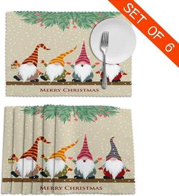 img 3 attached to Christmas Placemats Non Slip Heat Resistant Decoration